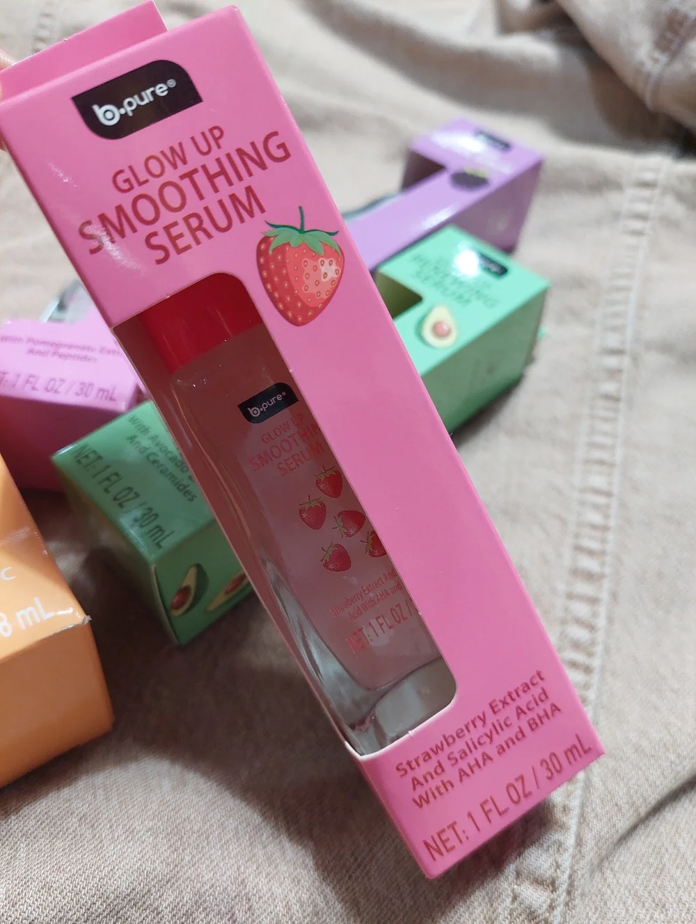 5 Pcs Bpure GLOW UP Serum And Moisturizing Set B Pure Retinol Toner Extract - Picture 2 of 6